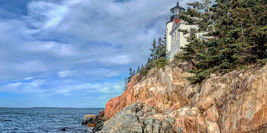 Bass Harbor Lighthouse in Acadia National Park on Mt. Desert Island in Maine.