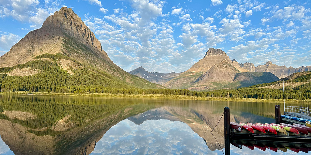 Swiftcurrent Lake in the May Glacier area of Glacier National Park.